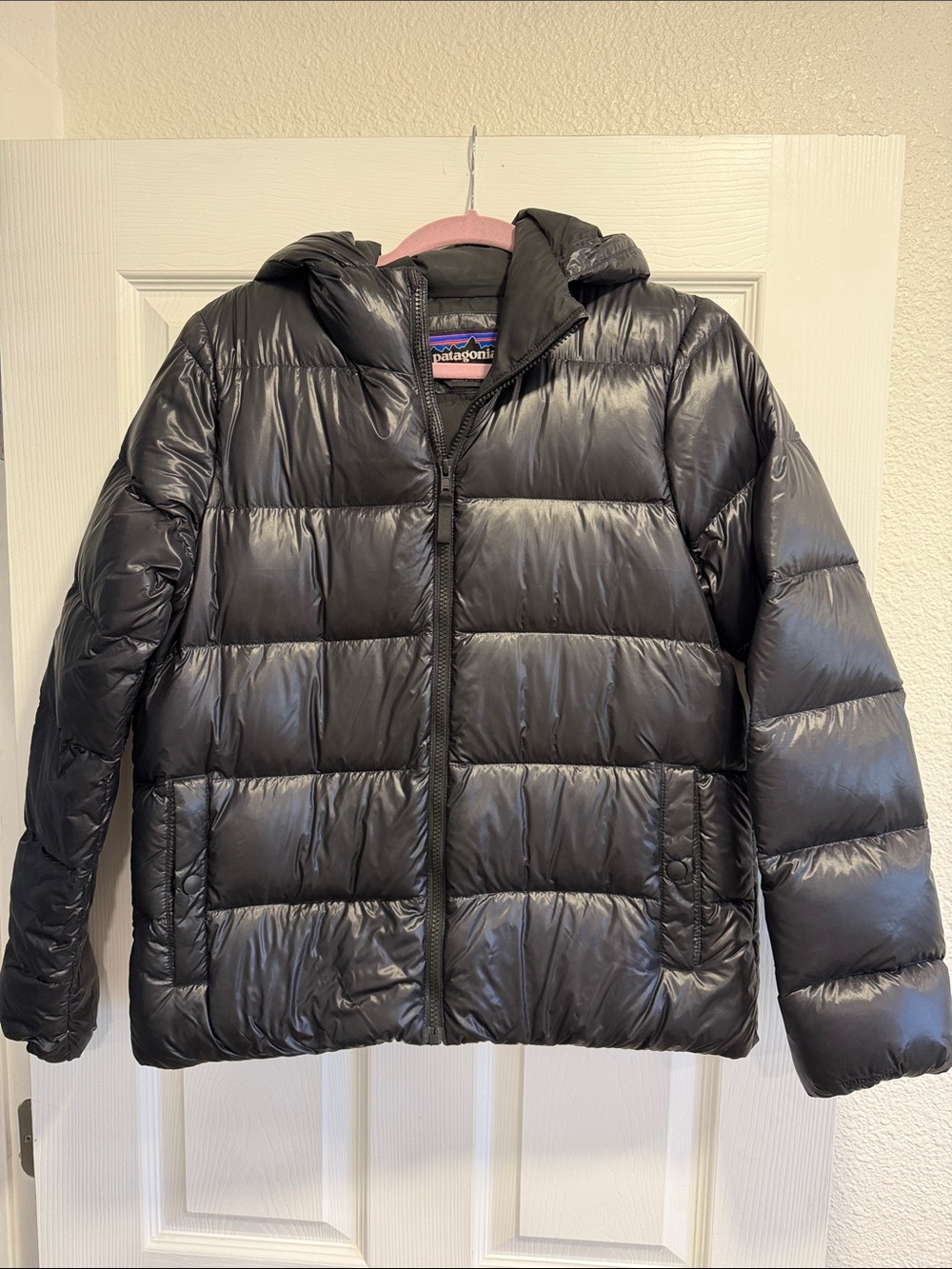 Patagonia Black Hooded Puffer Jacket